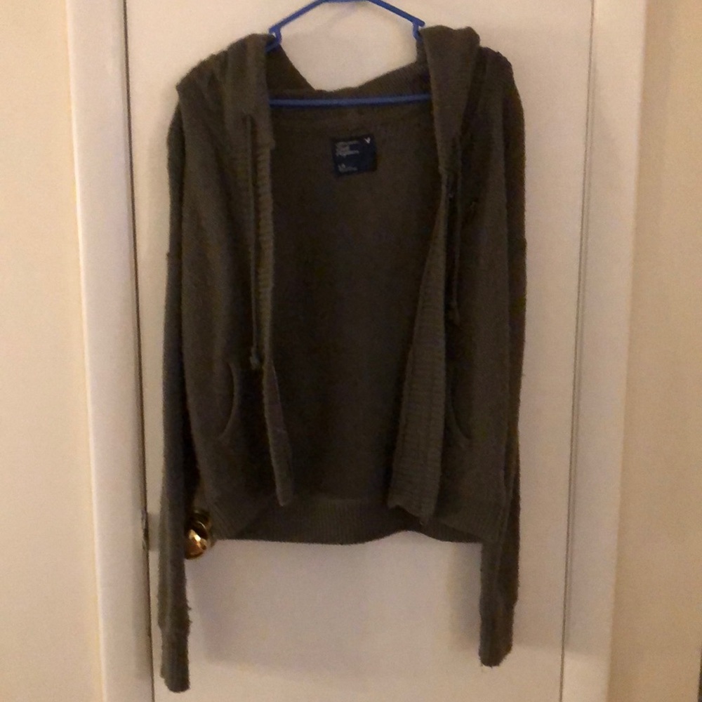 American eagle cotton zipper, button hoodie sweater